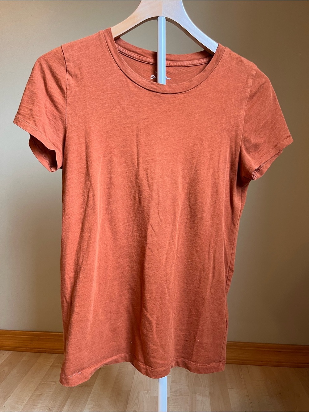 Classic Crewneck Women’s Tee in Rust/Terracotta Orange JCrew